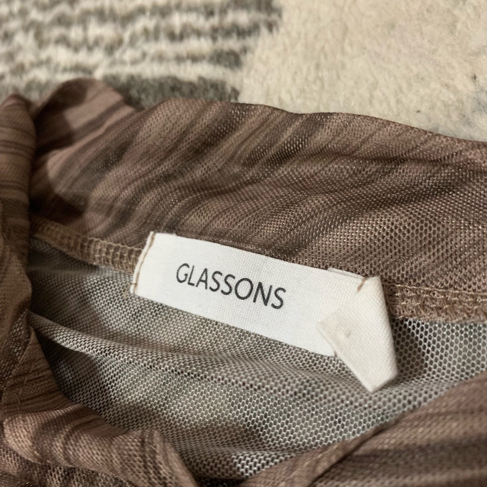 Glassons translucent long sleeve brown shirt 🤍 - Picture 2 of 3